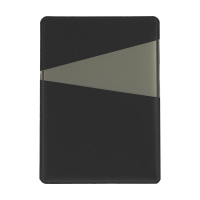 Чехол для карт Simply с тремя косыми карманами, черный/серый, PU