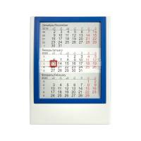 Календарь настольный на 2 года; белый с синим; 12