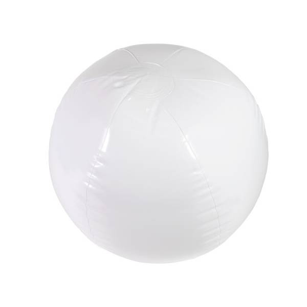 Мяч пляжный надувной; белый; D=40 см (накачан)