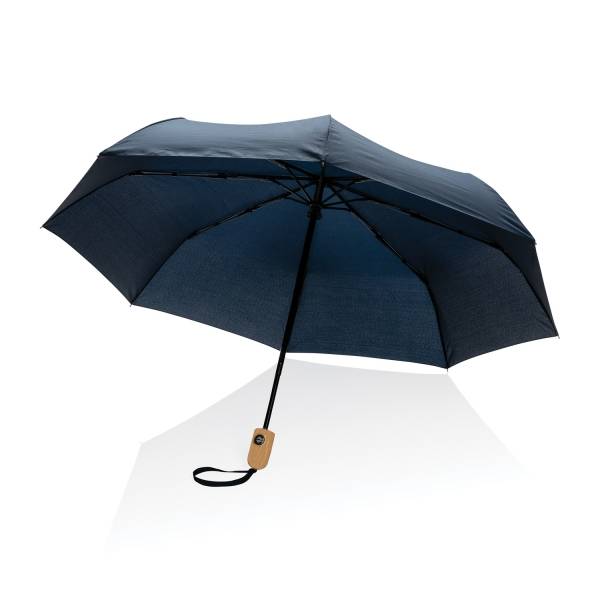 Автоматический зонт Impact из RPET AWARE™ с бамбуковой рукояткой