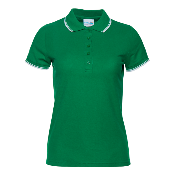 Рубашка поло женская STAN с окантовкой хлопок/полиэстер 185, 04BK