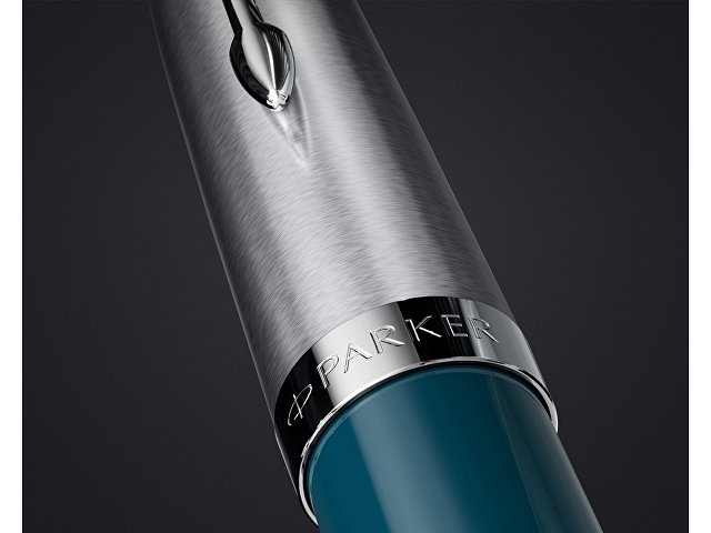 Шариковая ручка Parker 51 CORE TEAL BLUE CT, стержень: M, цвет чернил: black, в подарочной упаковке.