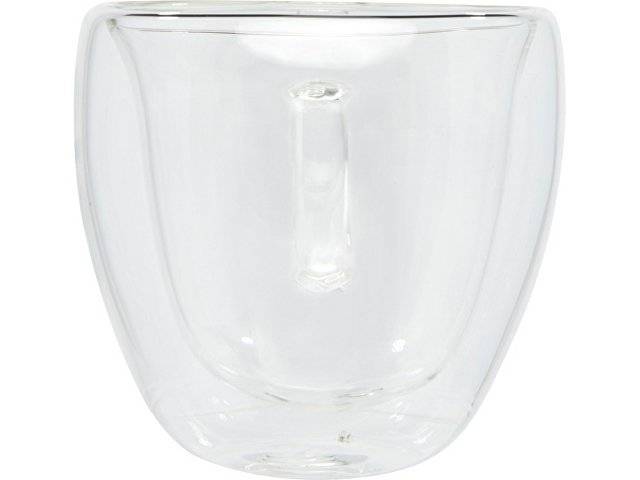 Стеклянный стакан Manti объемом 100 мл с двойными стенками и подставкой из бамбука, 2 шт. , natural