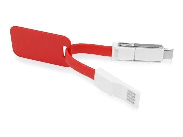Зарядный кабель 3-в-1 "Charge-it", красный