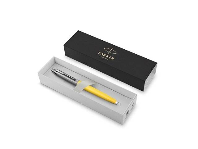 Шариковая ручка Parker Jotter Originals Yellow Chrome CT, стержень: M blue в подарочной упаковке