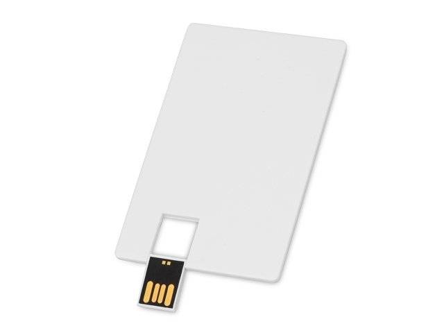 Флеш-карта USB 2.0 16 Gb в виде пластиковой карты "Card", белый