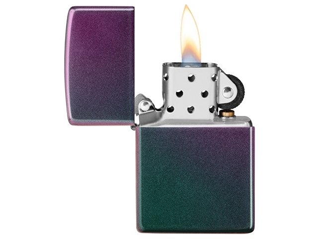 Зажигалка ZIPPO Classic с покрытием Iridescent, латунь/сталь, фиолетовая, матовая, 38x13x57 мм