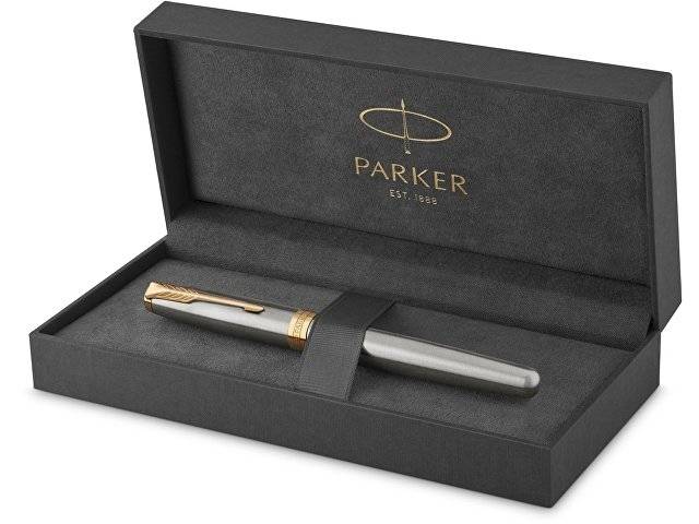 Ручка перьевая «Parker Sonnet Core Stainless Steel GT», серебристый/золотистый