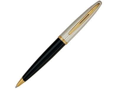 Шариковая ручка Waterman Carene De Luxe, цвет: Black/Silver, стержень: Mblue