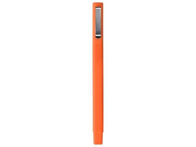 Ручка шариковая пластиковая "Quadro Soft", квадратный корпус с покрытием софт-тач, оранжевый