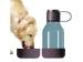 Бутылка для воды 2-в-1 «Dog Bowl Bottle» со съемной миской для питомцев, 1500 мл, бургунди