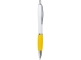 Ручка пластиковая шариковая CARREL с антибактериальным покрытием, белый/желтый