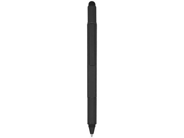 Ручка шариковая металлическая "Tool", черный. Встроенный уровень, мини отвертка, стилус