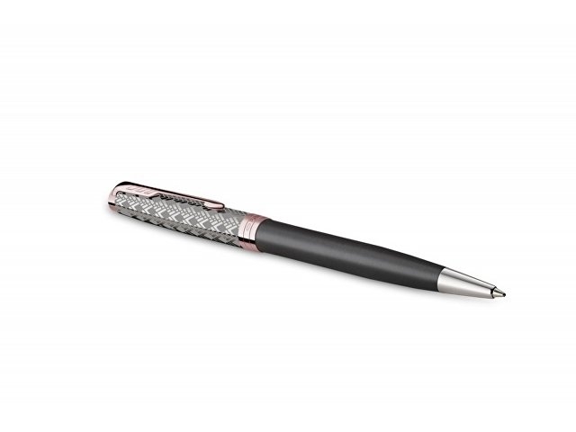 Шариковая ручка Parker Sonnet Premium Metal & Grey Lacquer PGT, стержень: M, цвет чернил: black , в подарочной упаковке