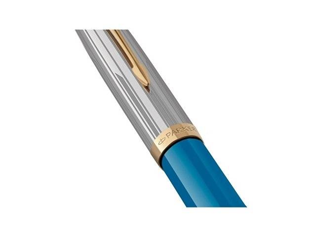 Перьевая ручка Parker 51 Premium Turquoise GT перо; M/F, чернила: Black,Blue, в подарочной упаковке.