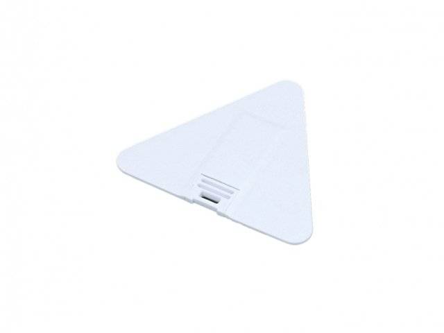 USB-флешка на 32 Гб в виде пластиковой карточки треугольной формы, белый