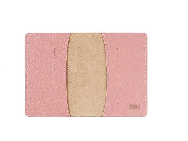 Обложка для паспорта Valerie Concept PSC7, бежевый/розовый