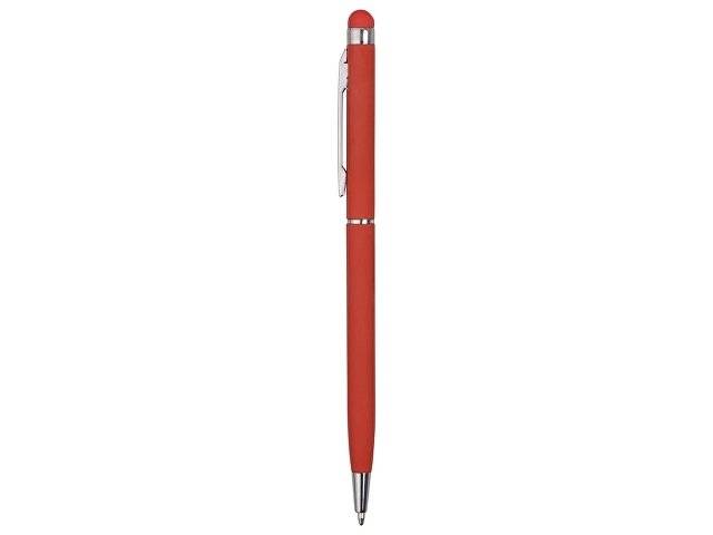 Ручка-стилус шариковая "Jucy Soft" с покрытием soft touch, красный