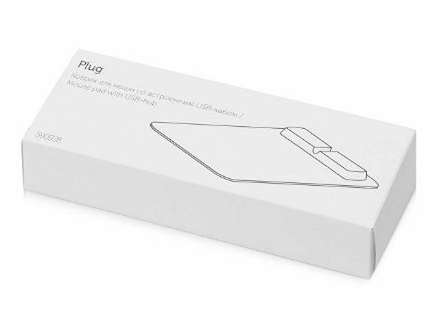 Коврик для мыши со встроенным USB-хабом "Plug"