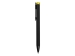Ручка металлическая шариковая "Taper Metal" софт-тач с цветным зеркальным слоем, черный с желтым