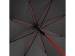 Зонт-трость 1084 Colorline с цветными спицами и куполом из переработанного пластика, черный/красный