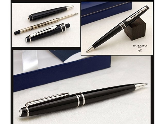 Шариковая ручка Waterman Expert 3, цвет: Black CT, стержень: Mblu