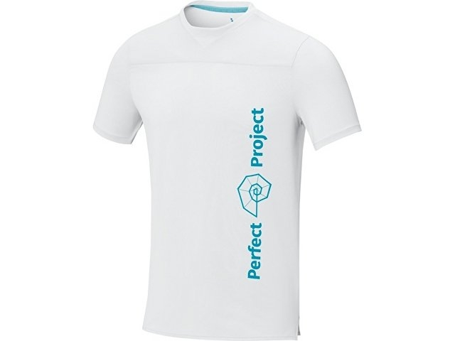 Borax Мужская футболка с короткими рукавами из переработанного полиэстера, сертифицированного согласно GRS - Белый