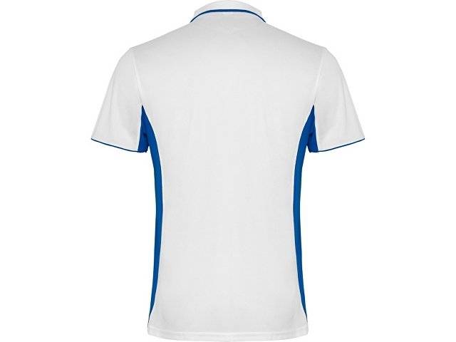 Рубашка поло "Montmelo" мужская с длинным рукавом, белый/королевский синий