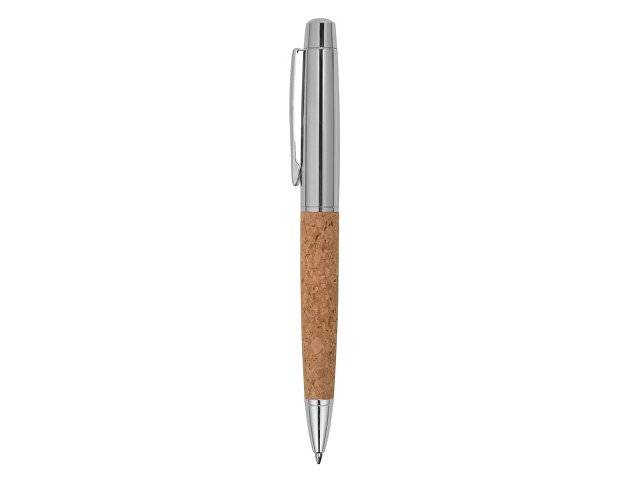 Ручка металлическая шариковая "Cask", хром/бамбук