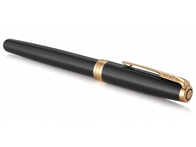 Перьевая ручка Parker Sonnet Black Lacquer GT, перо: F или М , цвет чернил: black, в подарочной упаковке