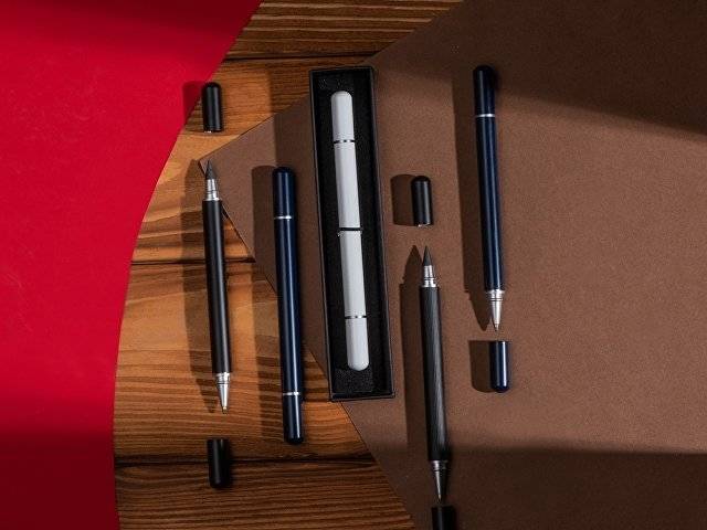 Металлическая ручка и вечный карандаш "Van Gogh", темно-синий