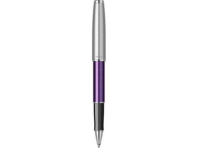 Ручка-роллер Parker Sonnet Essentials Violet SB Steel CT, цвет чернил black, перо: F, в подарочной упаковке.