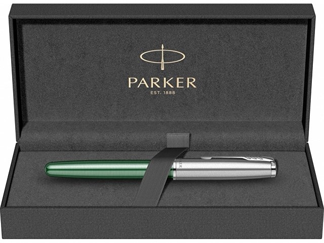 Перьевая ручка Parker Sonnet Essentials Green SB Steel CT, перо: F, цвет чернил: black, в подарочной упаковке.