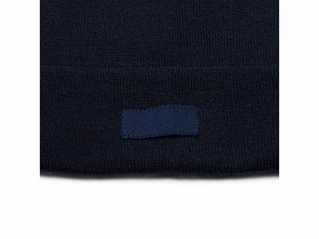 Вязаная шапка BULNES из двухслойного акрила, темно-синий