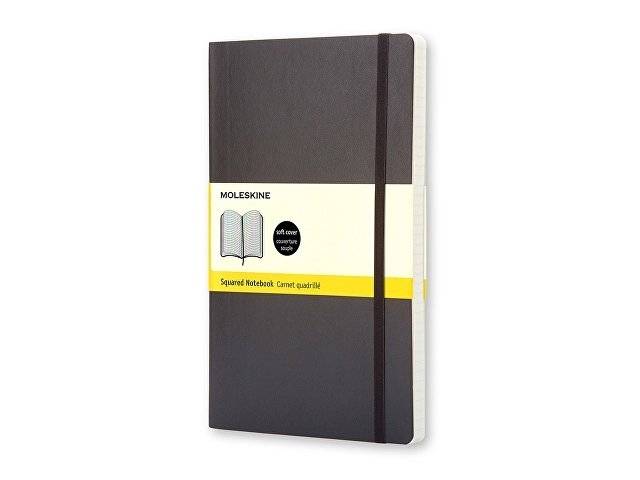 Записная книжка Moleskine Classic Soft (в клетку), Large (13х21см), черный