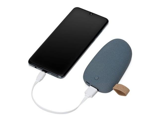 Универсальное зарядное устройство power bank в форме камня. 5200MAH. Dark gray