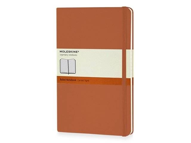 Записная книжка Moleskine Classic (в линейку) в твердой обложке, Large (13х21см), оранжевый коралл