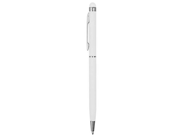 Ручка-стилус шариковая "Jucy Soft" с покрытием soft touch, белый