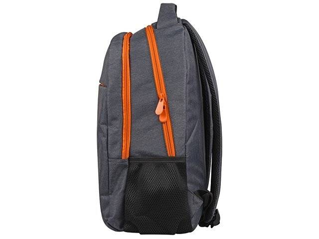 Рюкзак «Metropolitan», серый с оранжевой молнией