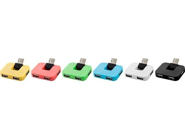 USB Hub "Gaia" на 4 порта, розовый