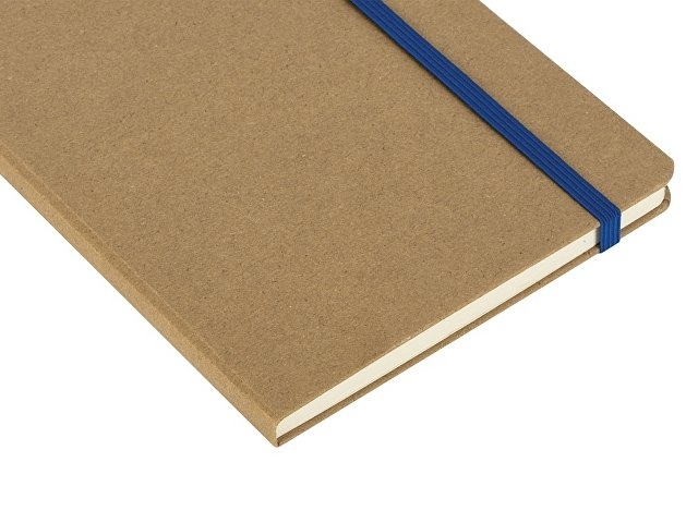 Блокнот "Sevilia Hard", твердая обложка из крафта A5, 80 листов, крафтовый/синий