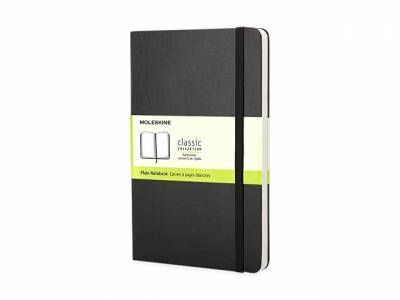 Записная книжка Moleskine Classic (нелинованный) в твердой обложке, Large (13х21см), черный