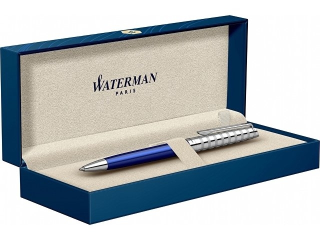 Шариковая ручка Waterman Hemisphere French riviera Deluxe BLU LOUNGE в подарочной коробке