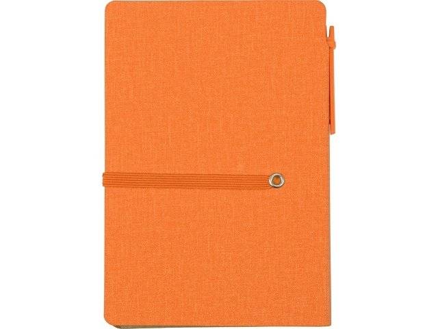 Набор стикеров А6 "Write and stick" с ручкой и блокнотом, оранжевый