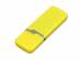 Флешка промо прямоугольной формы c оригинальным колпачком, 4 Гб, желтый