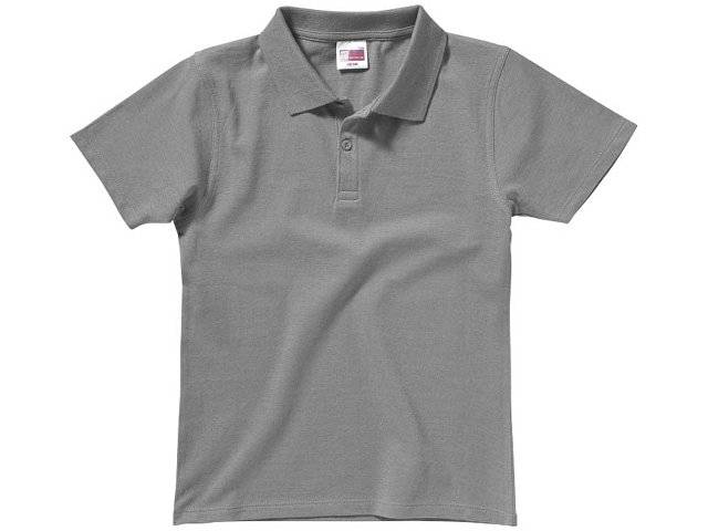 Рубашка поло "First" детская, серый
