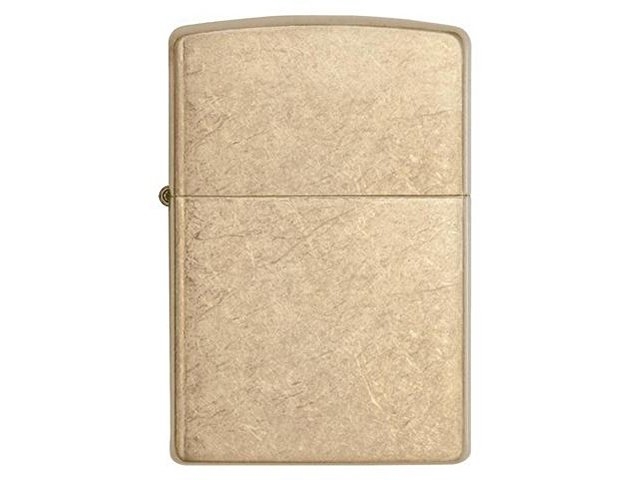 Зажигалка ZIPPO Armor™с покрытием Tumbled Brass, латунь/сталь, золотистая, матовая, 38x13x57 мм