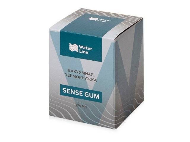 Термокружка Sense Gum, soft-touch, непротекаемая крышка, 370мл, желтый