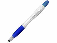 Ручка-стилус "Nash" с маркером, синий классический/серебристый