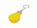 Брелок-рулетка для ключей "Лампочка", желтый/серебристый